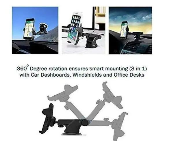 Revolex Pro Car Mobile Holder For Dashboard Black